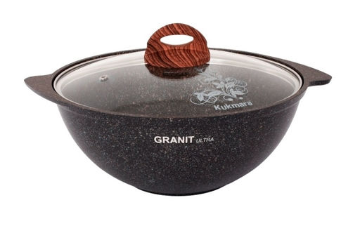 ЛА_АП_GRANIT ULTRA (original) Казан для плова 4,5л со стекл.кр. арт. кго47а