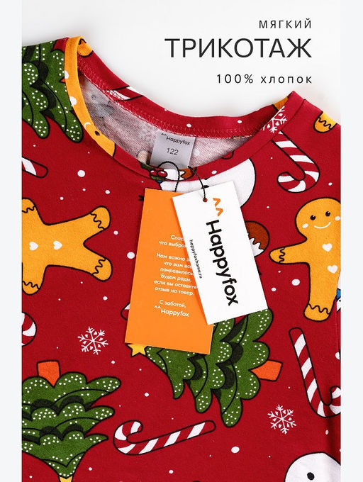 Детская новогодняя пижама Happyfox