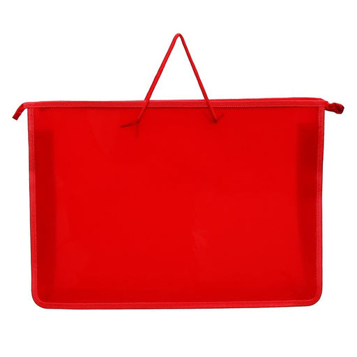 Папка для чертежей и рисунков А3, 470 х 335 х 55 мм, с ручками, пластиковая, молния сверху, Офис - Calligrata фото 2