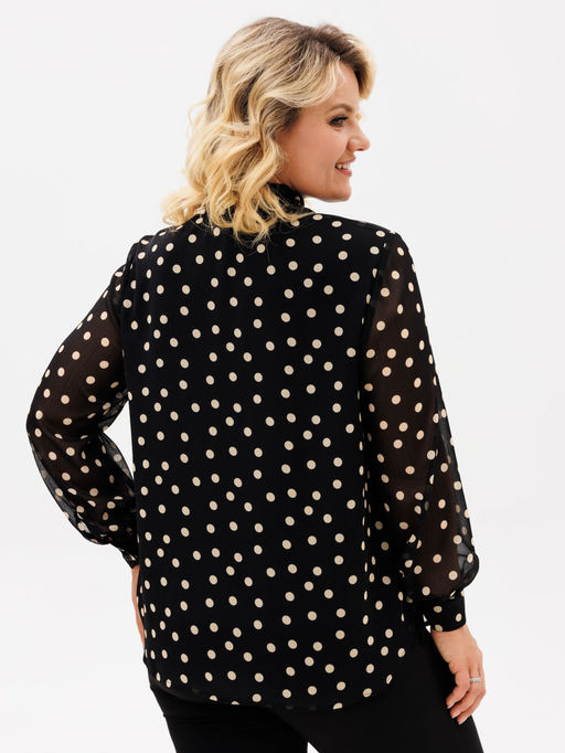 Блуза BRELA 2373.2 черный- беж горох