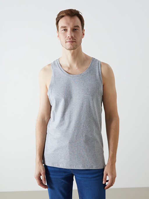 Bisiklet Yaka Erkek Kolsuz Ti??rt