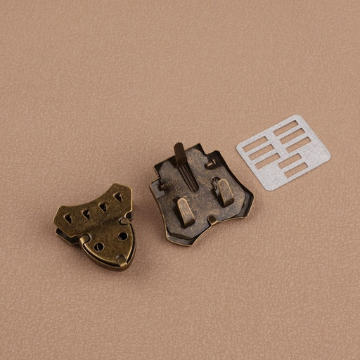 Цена за 3 шт. Застёжка для сумки, 4 × 4,2 см, цвет бронзовый