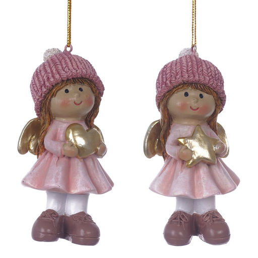 Фигурка декоративная подвесная "Ангел", L4,5 W3,5 H10 см, 2в.