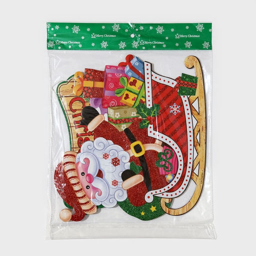 Новогоднее украшение настенное Дед мороз на санках, подвеска, 43,5х30,5 см - Simaland фото 6