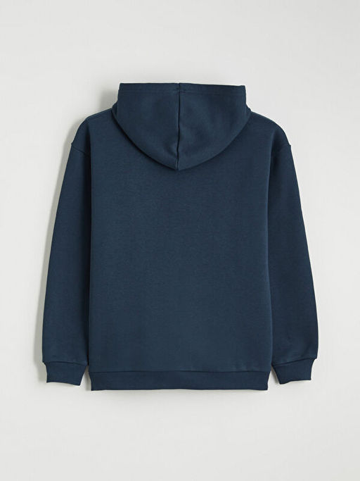 Bask?l? Erkek ?ocuk Kal?n Sweatshirt