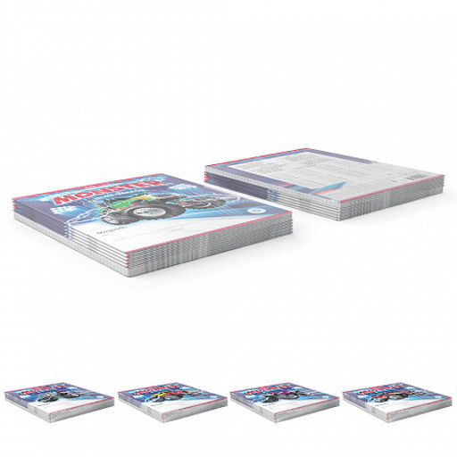 Цена за 200 шт. Тетрадь школьная ученическая ErichKrause Monster Car, 18 листов, клетка (в плёнке по 10 шт.)  фото 9