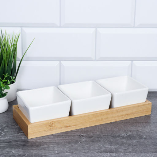 Менажница 3 предмета 220 мл / KT010 /уп 24/ на подставке - ГалеонТрейд фото 2