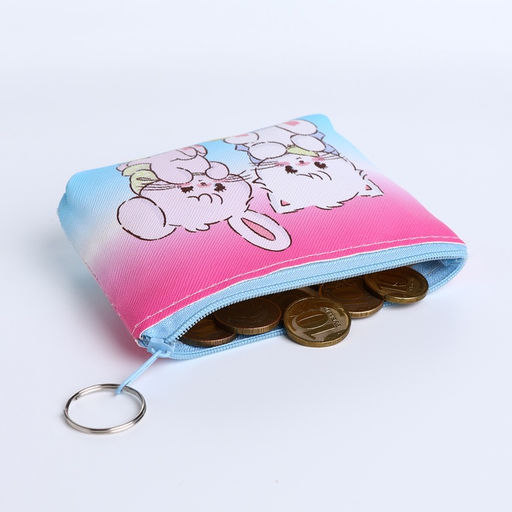 Цена за 2 шт. Кошелёк монетница на молнии, МИКС