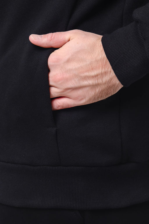 Арт. 65301 Толстовка мужская 50-58 (5 шт) Цвет:черный