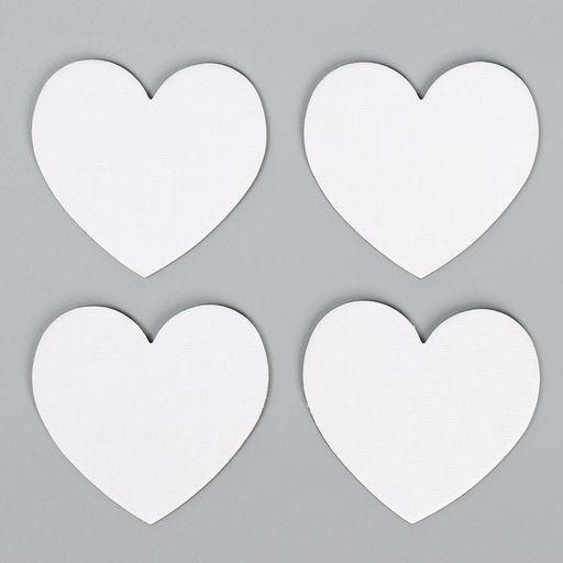 Набор холстов на магните «Сердце», 7,5 см, 4 шт