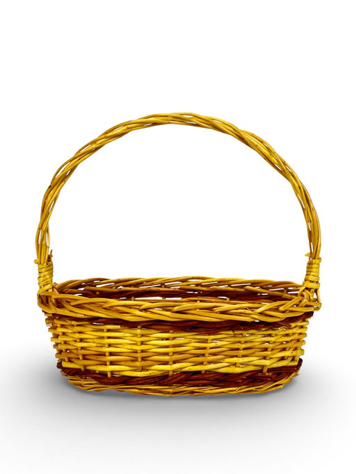 Корзина плетёная для хранения Vento, с ручкой, коричневая, набор 3 шт.