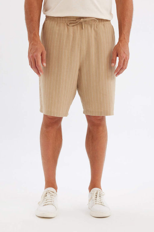 Шорты-бермуды из смесового льна Relax Fit - Defacto фото 4