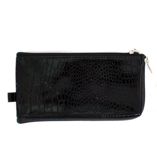 Футляр для ключей Croco-кл-501 (на молнии) натуральная кожа черный крокодил (200) 212689  фото 2