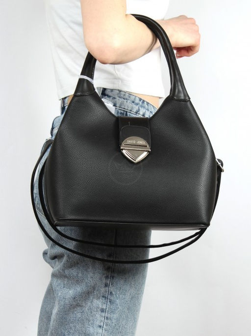 Сумка женская искусственная кожа DJ-7058-2-BLACK, 1отд, плечевой ремень, черный SALE 261454 - Adelia фото 10