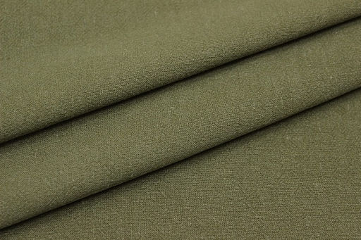 Крапива Рами (Ramie) с хлопком цв.Хаки шалфей, ш.1.4м, крапива-50%, хлопок-50% - Купава фото 3