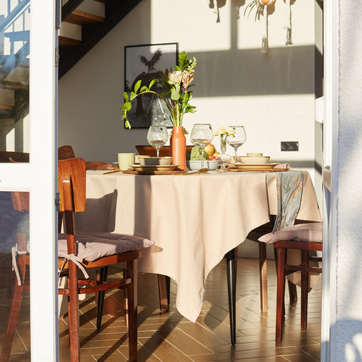 Скатерть «Этель» Kitchen, 150×110 см, бежевая, 100% хлопок, саржа 220 г/м²
