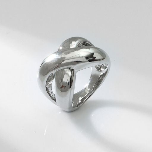 Кольцо металл Тренд бесконечность, объём, цвет серебро, размер 17 - Qf фото 3