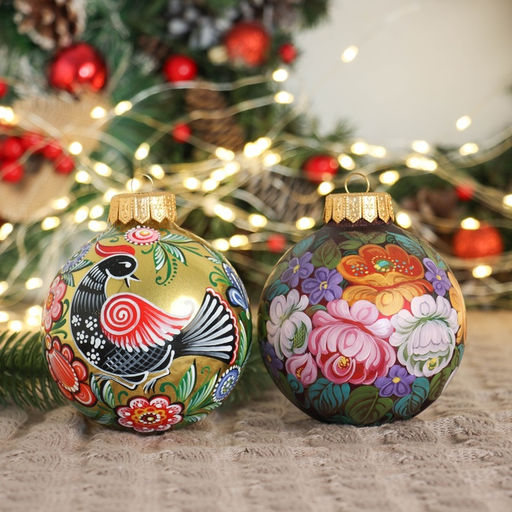 Набор из 2-х ёлочных шаров d=10 см Вдохновение - Simaland фото 2