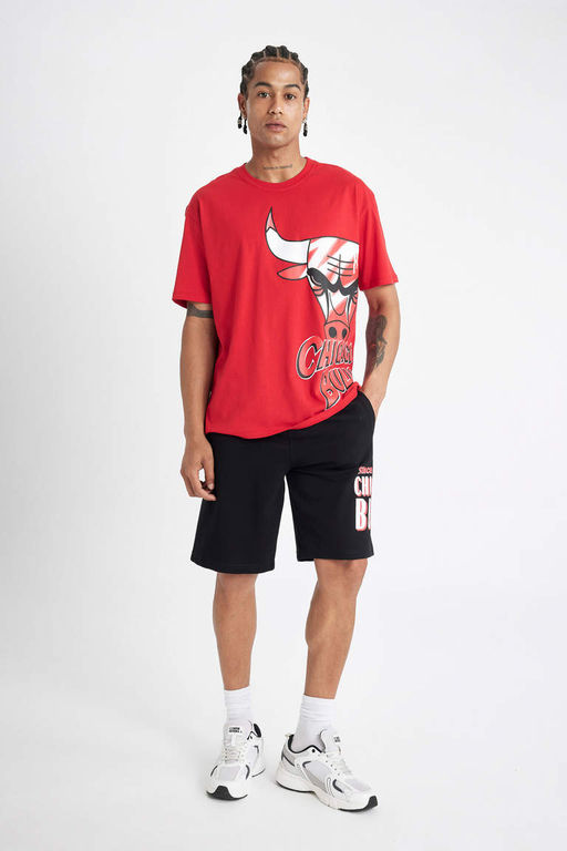 DeFactoFit Укороченные шорты стандартного кроя NBA Chicago Bulls  фото 2