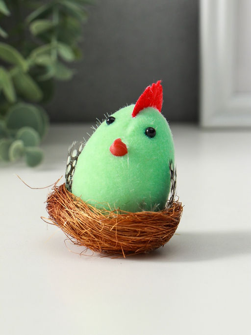 Цена за 2 шт. Фигурка пасхальная Цыплёнок в гнезде, 5?5?7.5 см