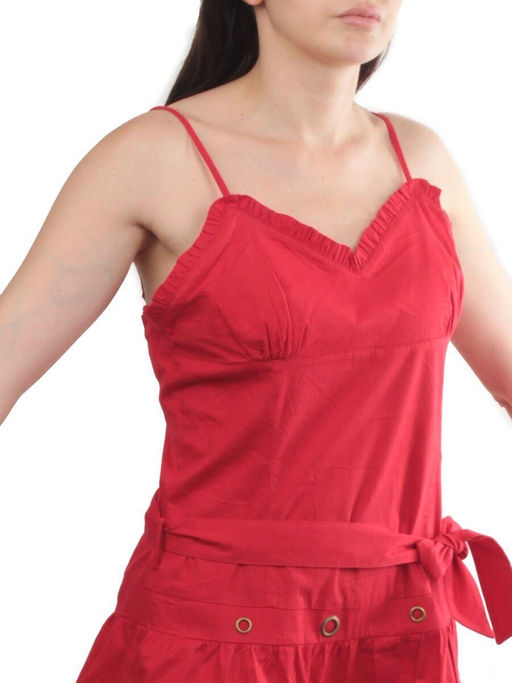 XA-68022 RED Сарафан женский (97% хлопок, 3% эластан)