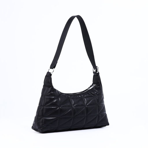 Сумка-багет на молнии, цвет чёрный - Simaland фото 3