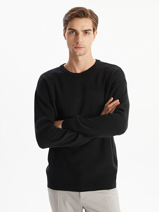 Bisiklet Yaka Erkek Triko Kazak