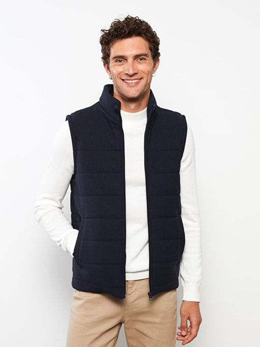 Standart Kal?p Dik Yaka Erkek Yelek