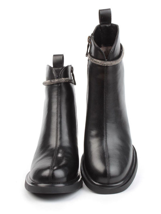 04-M3-840 BLACK Ботильоны зимние женские (натуральная кожа, натуральный мех)