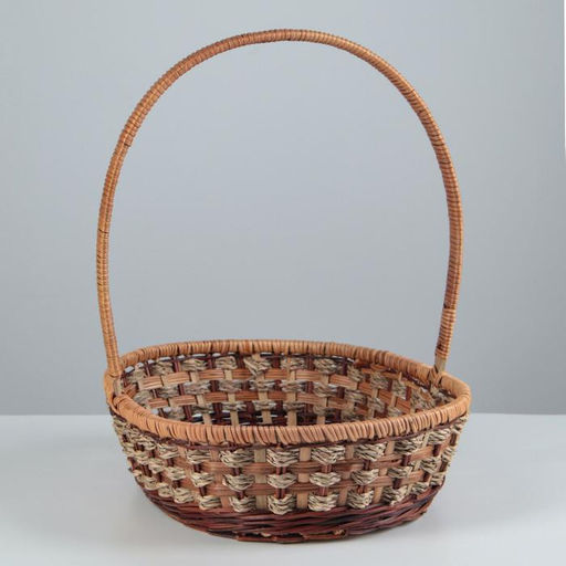 Корзина плетёная для хранения, 25×32×8 см, ручка h=26 см, ротанг, сыть