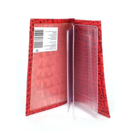 Обложка для автодокументов Croco-АВ-101 н/к, красный КЛ (96) 247237  фото 3