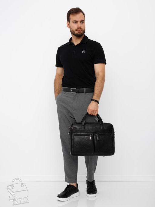 Портфель мужской 1795-01 black Jeep - S-style фото 8