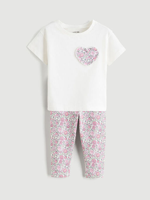 Bisiklet Yaka K?z Bebek Ti??rt ve Tayt