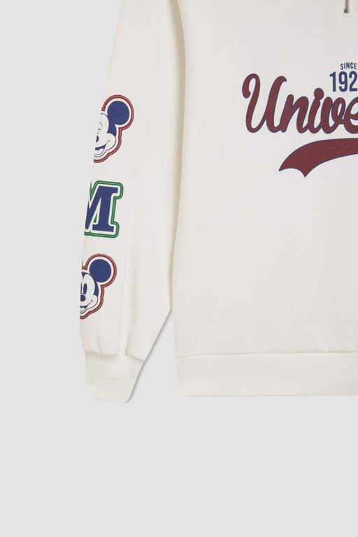 Толстовка оверсайз из плотной ткани с принтом Cool Disney Mickey & Minnie - Defacto фото 2