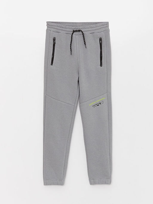 Beli Lastikli Bask?l? Erkek ?ocuk Jogger E?ofman Alt?