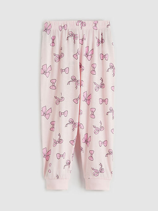 Kurdele Bask?l? K?z ?ocuk Pijama Tak?m