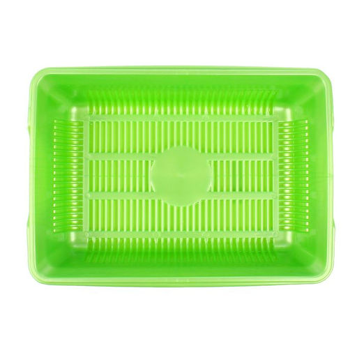 Туалет перламутровый глубокий с сеткой, 38,5 х 26 х 9 см, зеленый - Simaland фото 2