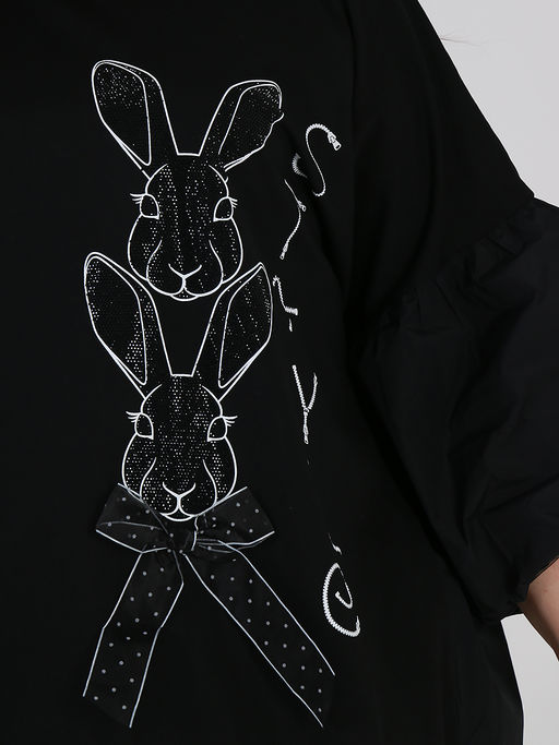 Дизайнерская блузка больших размеров с объемным рукавом - Almond фото 5