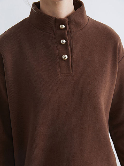 Dik Yaka Kad?n Sweatshirt Tunik