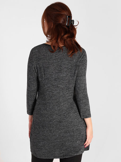 Туника темно-серая с карманами больших размеров - Almond фото 3