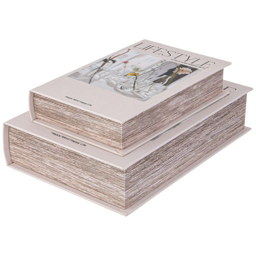 НАБОР ШКАТУЛОК-КНИЖЕК ИЗ 2-Х ШТ. 30Х21Х7/24Х16Х5 СМ - Lefard фото 4