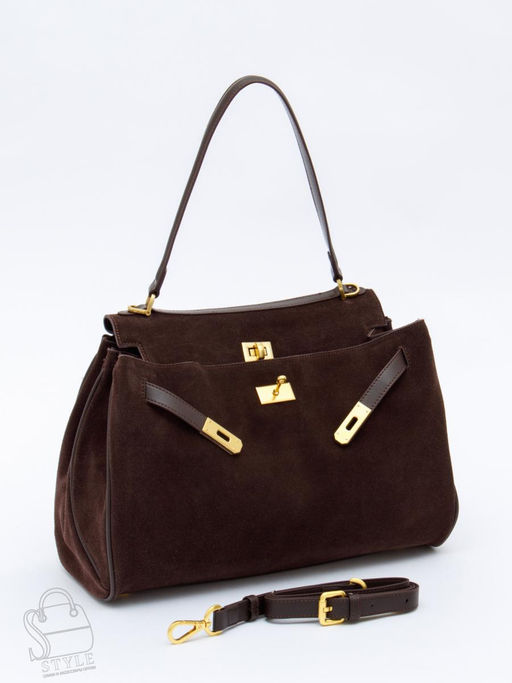 Сумка женская кожаная 2320YF d.coffee Polina&Eiterou  в Новосибирске