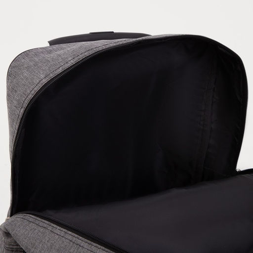 Сумка дорожная 18" на 4 колёсах, отдел на молнии, 4 наружных кармана, серая