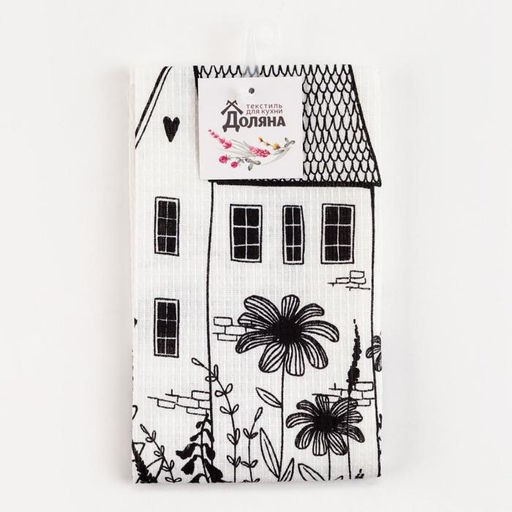 Полотенце кухонное Доляна Дом там где сердце 35х60 см, 100% хл, 160г/м2  фото 5