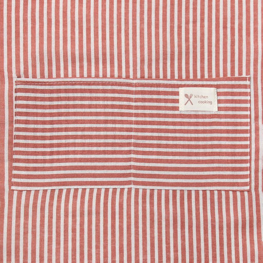 Цена за 2 шт. Фартук Доляна с карманом, красный, 70×65±4 см, 100% хлопок, рогожка