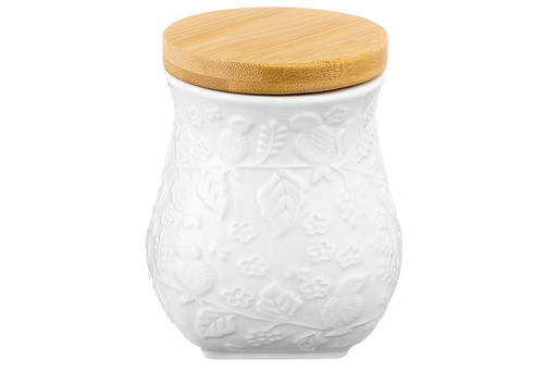Банка д/хранения 700 мл 10,5*10,5*13 см Птички на ветке + дерев. крышка с силик. упл. - Elan gallery фото 10