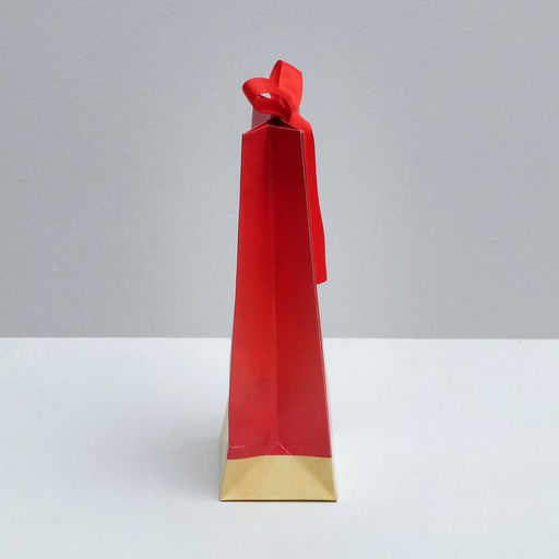 Пакет подарочный с лентой, упаковка, «Present», 13×23×7 см