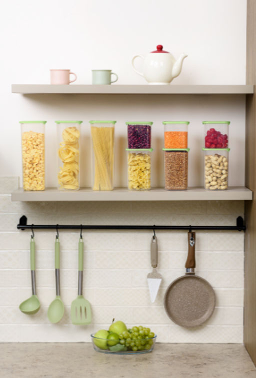 Цена за 2 шт. Банка для сыпучих продуктов Sugar&Spice Vanilla квадрат. 1,2л,с гибкой крышкой фисташка SE168510050