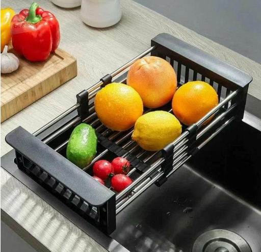 Раздвижная сушилка подставка для посуды на раковину, решетка для раковины на кухне, коландер для мойки, 22,5 - 46 см