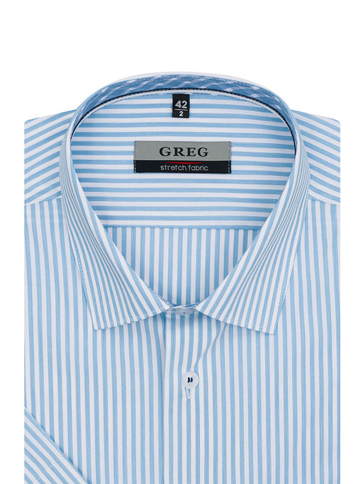 Сорочка мужская короткий рукав GREG 211/207/0226/1p STRETCH  фото 3